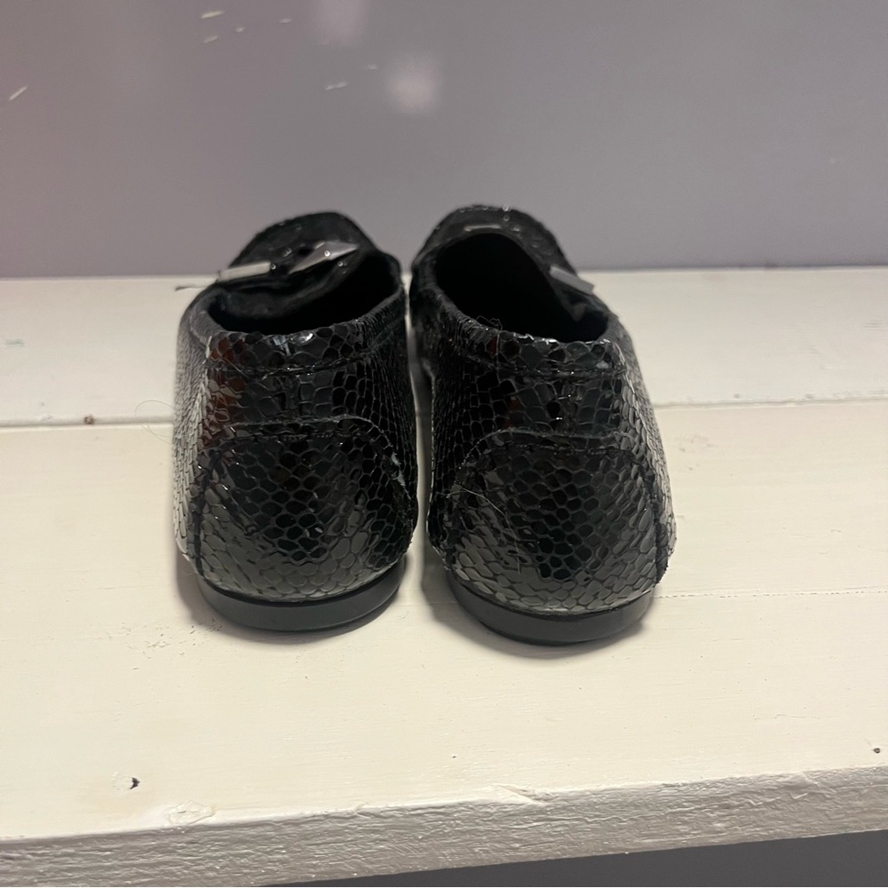 Stuart Weitzman Loafers Black Python With Buckles - image 4